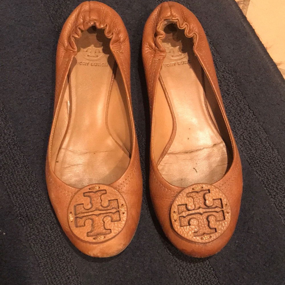 Tory Burch Reva Tan Flats